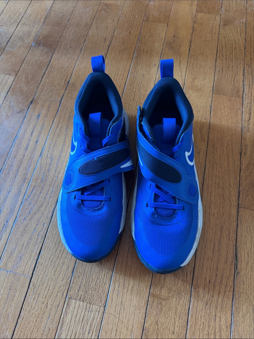 Nike Kids Blue Hook-and-Loop Athletic Sneakers